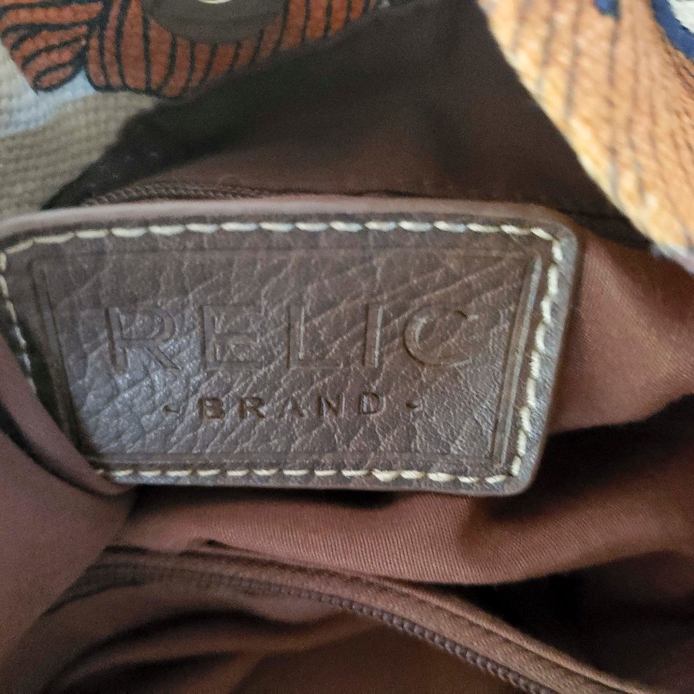 Relic Drawstring Bucket Bag Tortoise Shell Hardwa… - image 7